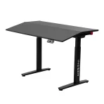 Birou electric StableDesk x INGREM, Reglabil pe inaltime 75-122 cm, Inclinabil electric partea din fata 15°, Controller LCD cu memorie pozitii, Cadru din otel - Negru